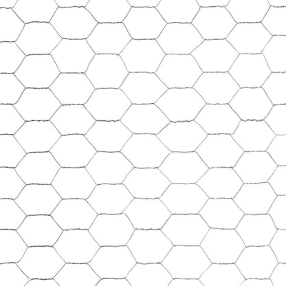 Chicken Wire Fence Steel with PVC Coating 25x1,2 m Silver 1.5 m