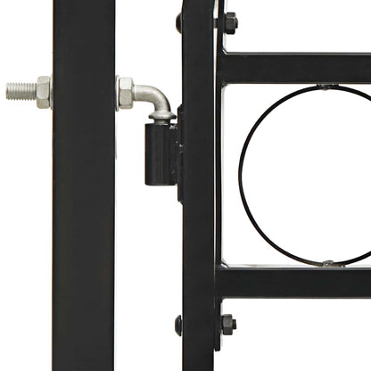 vidaXL Fence Gate "ASSEN" Double Door with Arched Top Steel 300x125 cm 3