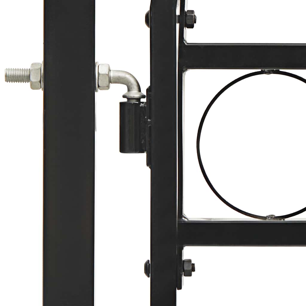 vidaXL Fence Gate "ASSEN" Double Door with Arched Top Steel 400x150 cm 3