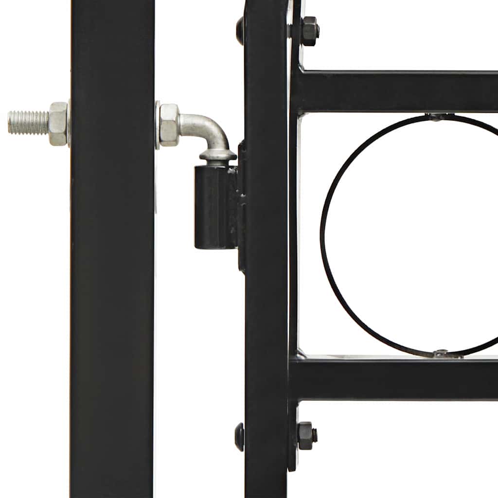vidaXL Fence Gate "ASSEN" Double Door with Arched Top Steel 400x175 cm 3