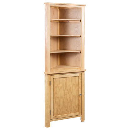 247042 vidaXL Corner Cabinet 59x36x180 cm Solid Oak Wood 1