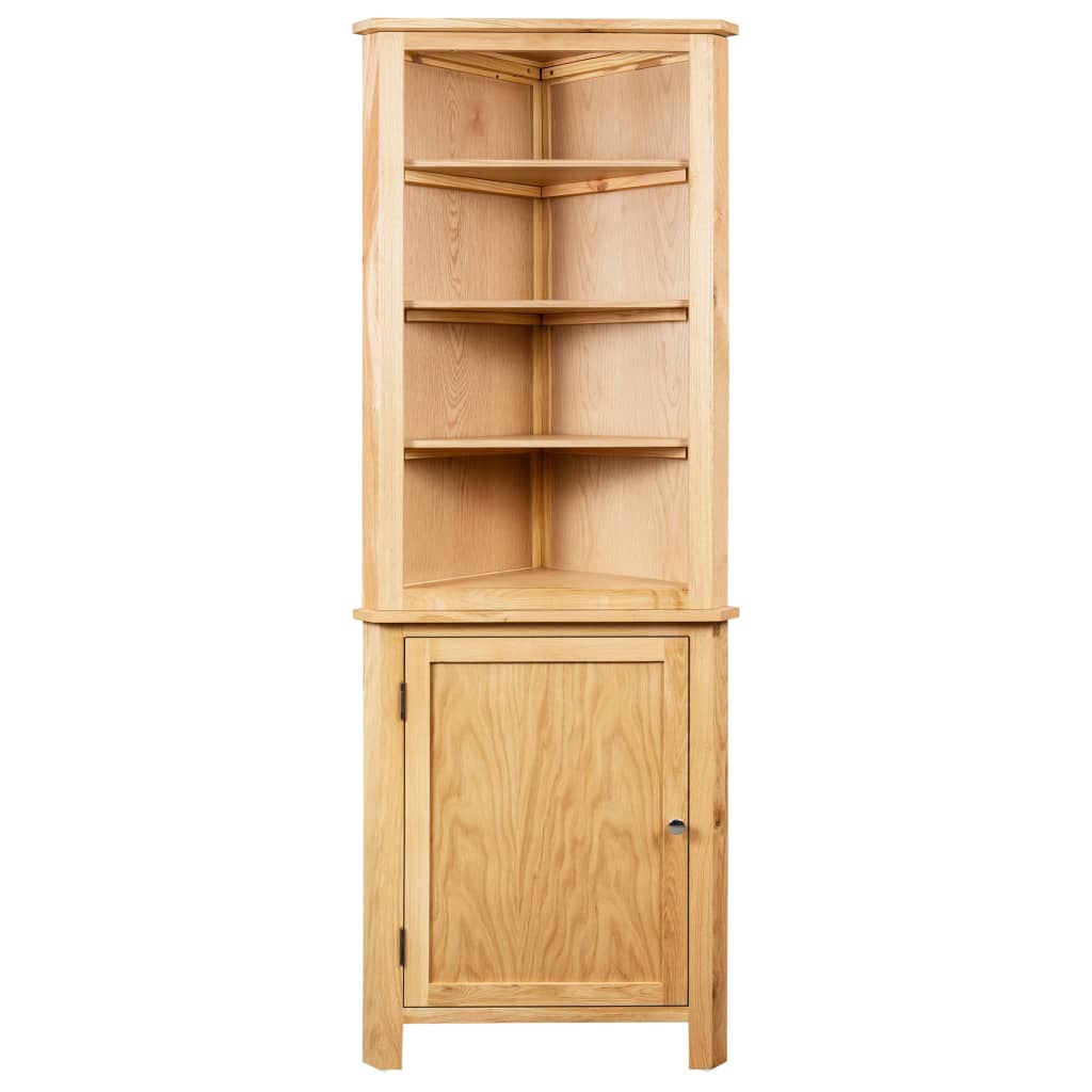 247042 vidaXL Corner Cabinet 59x36x180 cm Solid Oak Wood 2