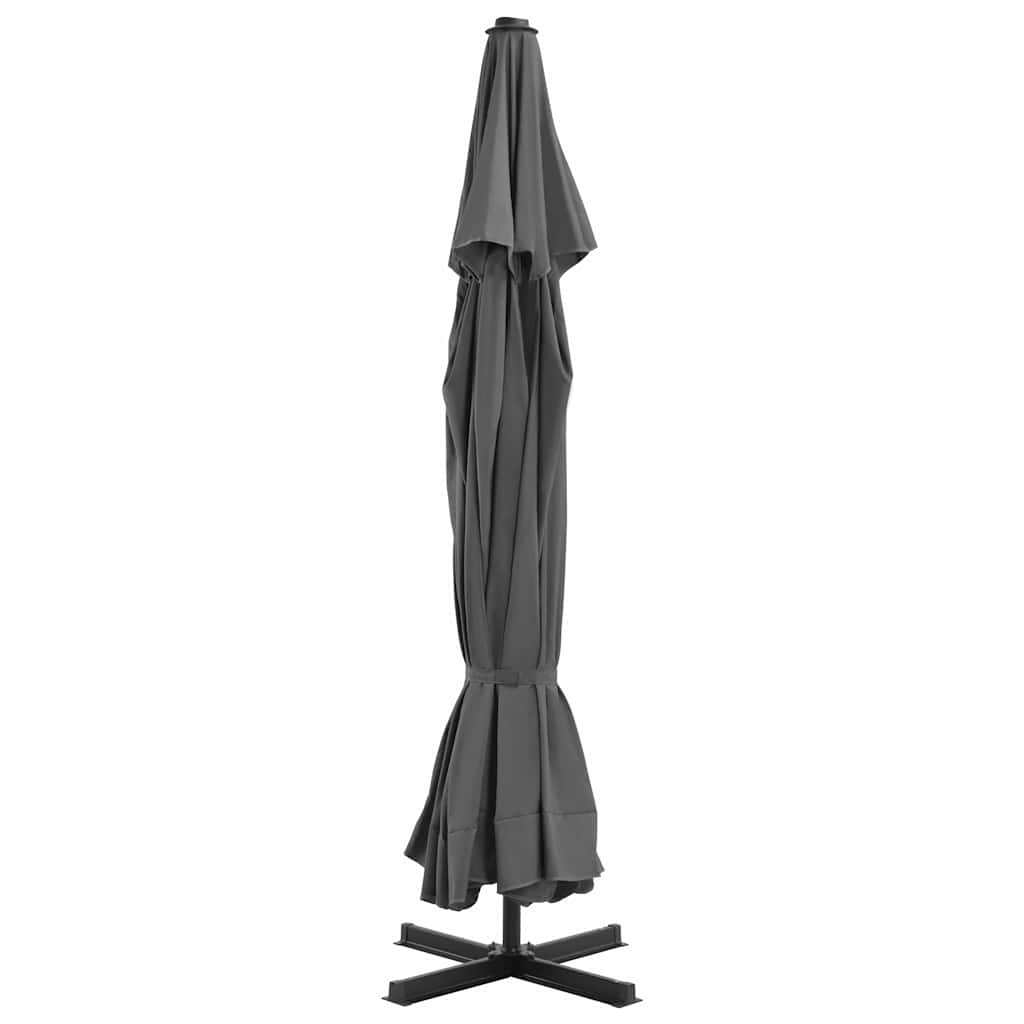 vidaXL Outdoor Parasol with Aluminium Pole 500 cm Anthracite 3