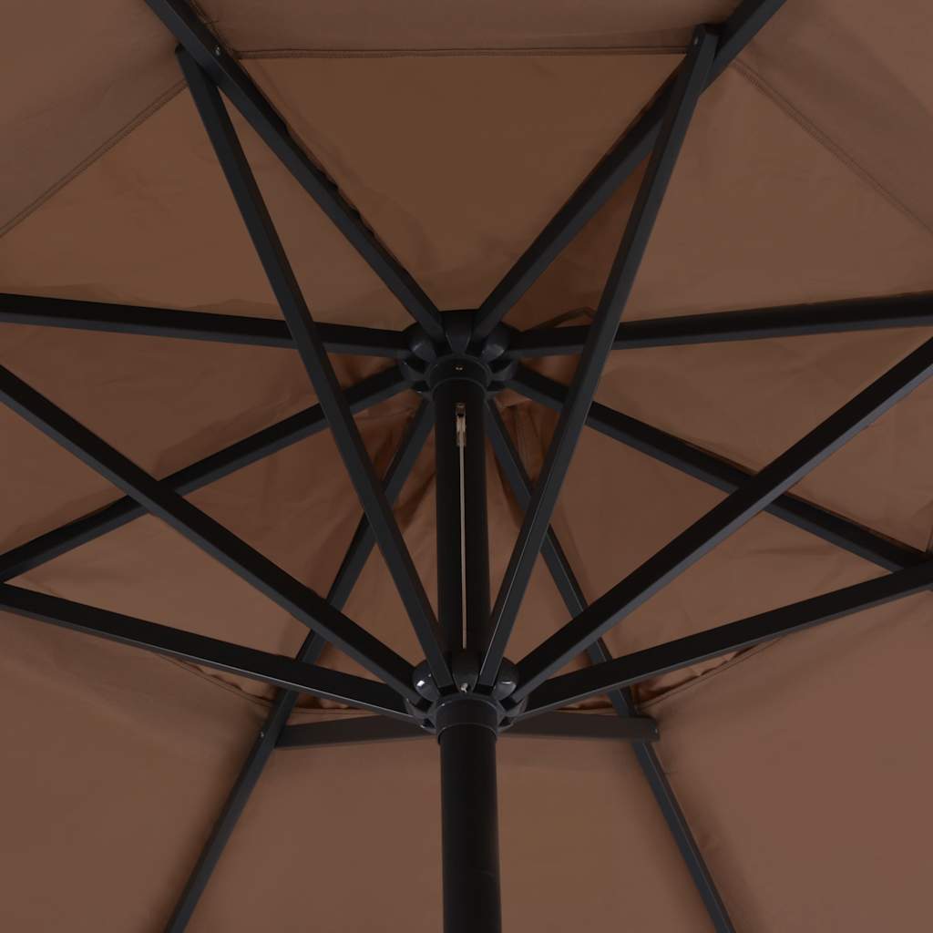 Garden Parasol with Aluminium Pole Taupe 500 cm