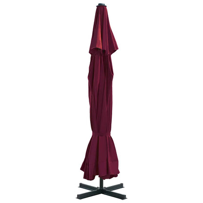vidaXL Outdoor Parasol with Aluminium Pole 500 cm Bordeaux Red 6