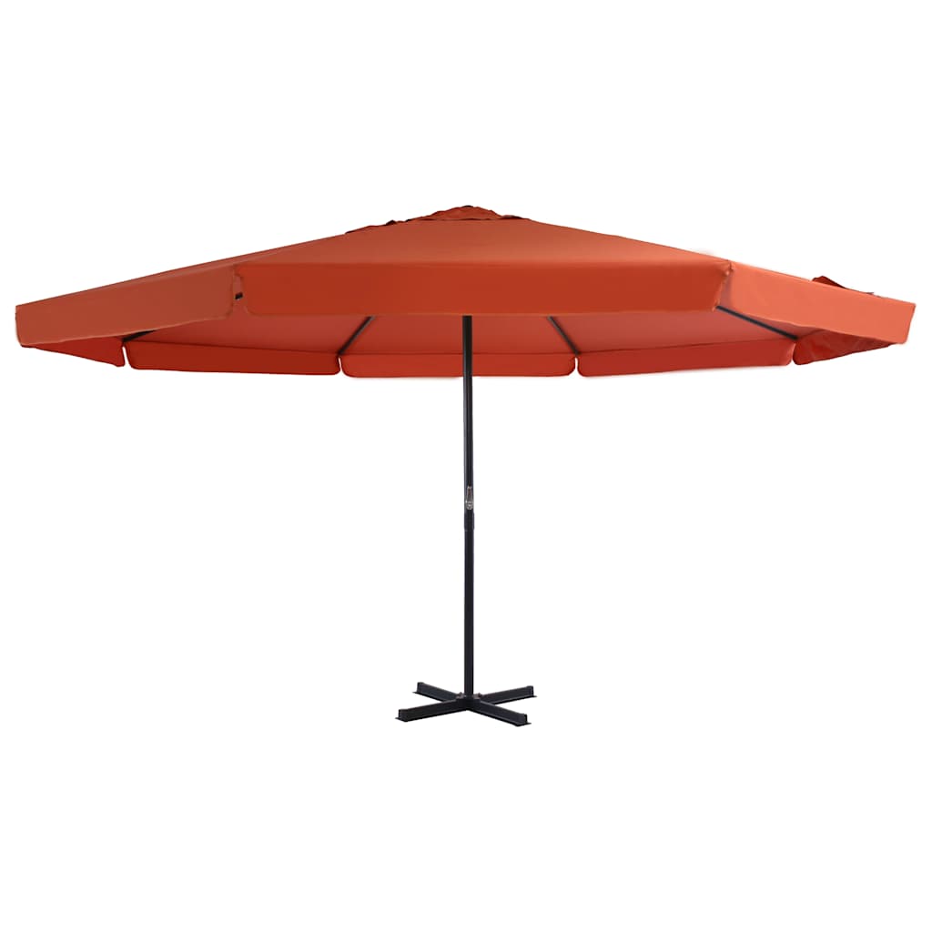 vidaXL Outdoor Parasol with Aluminium Pole 500 cm Terracotta 1
