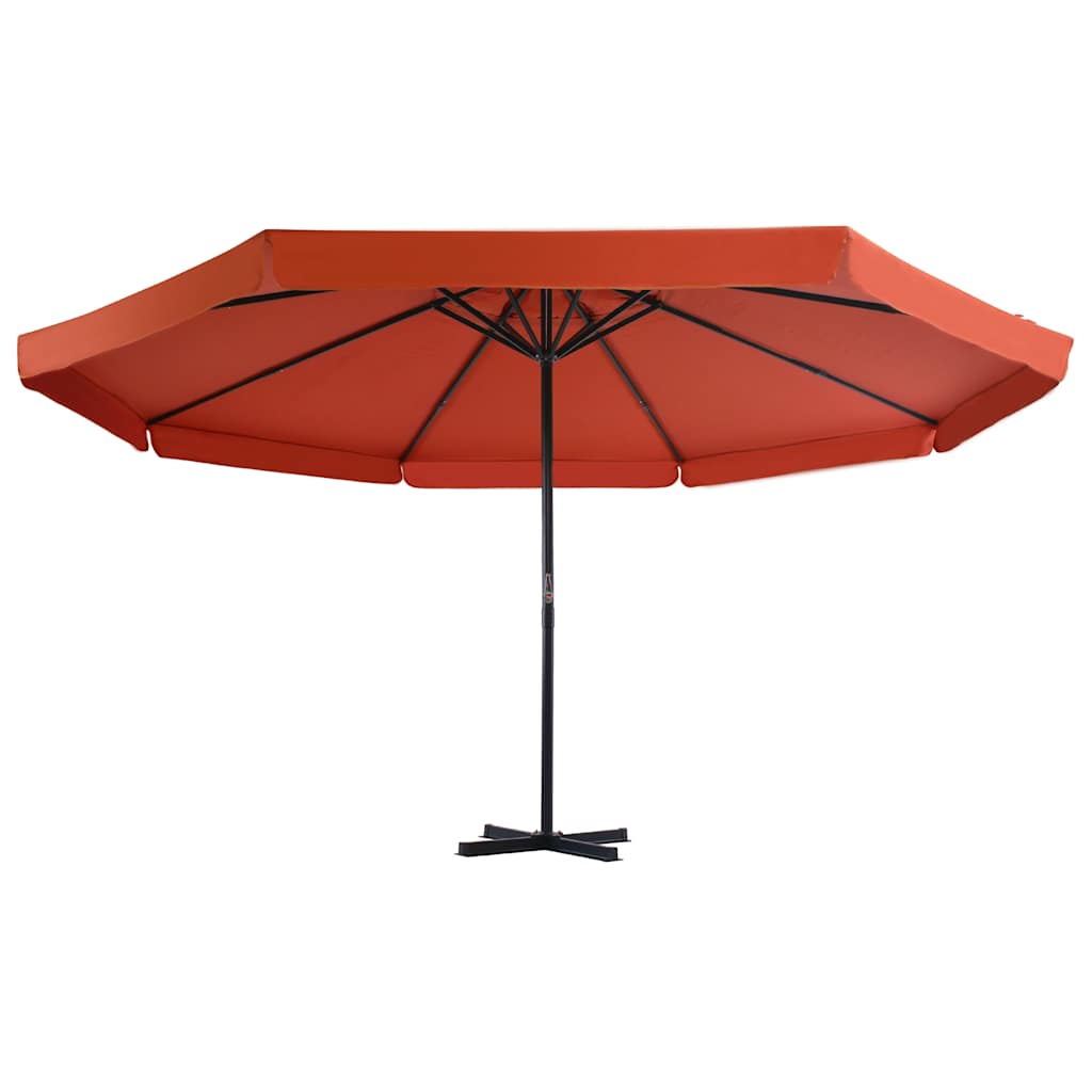 vidaXL Outdoor Parasol with Aluminium Pole 500 cm Terracotta 2