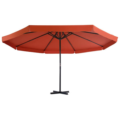 vidaXL Outdoor Parasol with Aluminium Pole 500 cm Terracotta 2