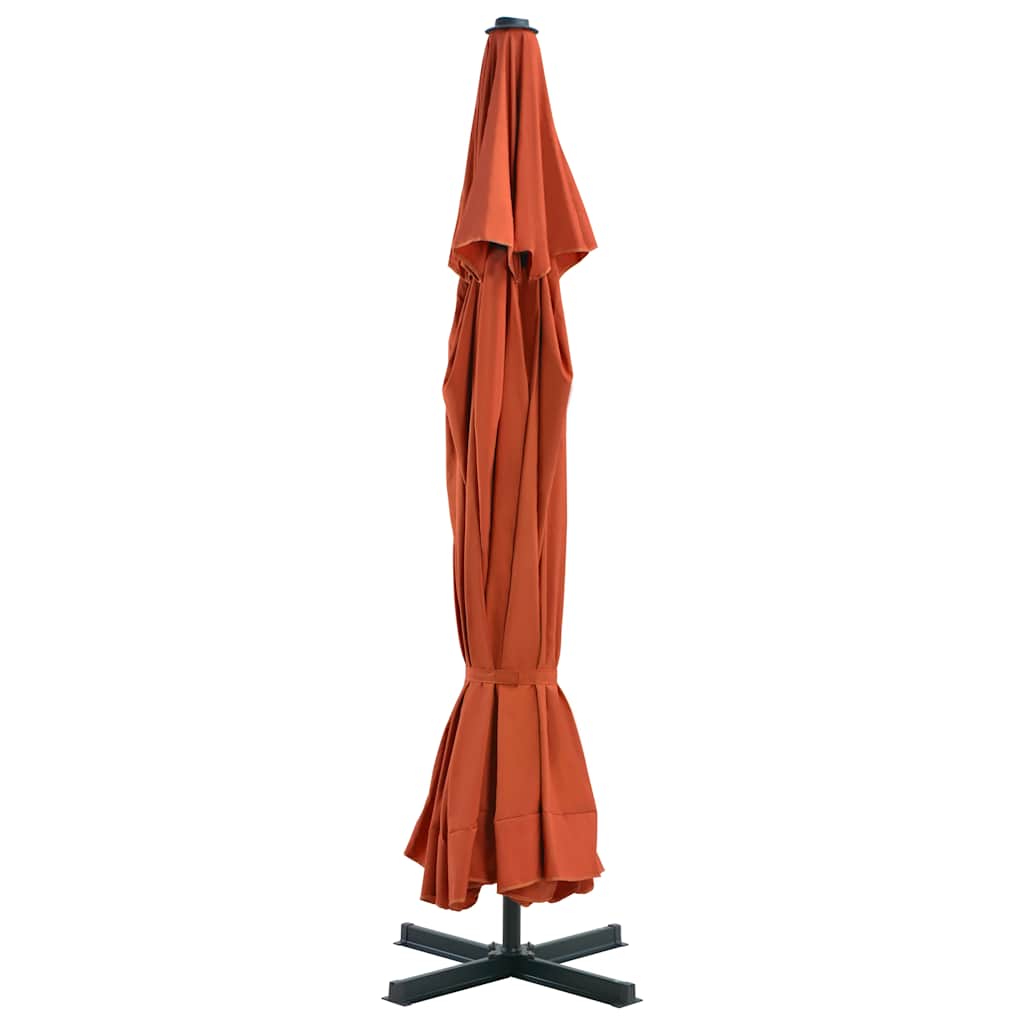 vidaXL Outdoor Parasol with Aluminium Pole 500 cm Terracotta 6