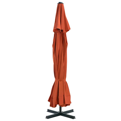 vidaXL Outdoor Parasol with Aluminium Pole 500 cm Terracotta 6