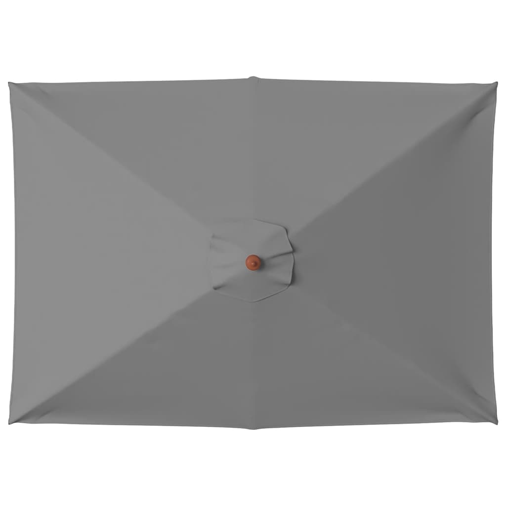 Outdoor Parasol with Wooden Pole 150x200 cm Anthracite
