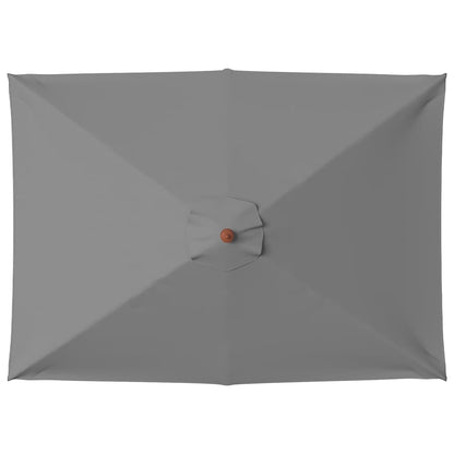 Outdoor Parasol with Wooden Pole 150x200 cm Anthracite
