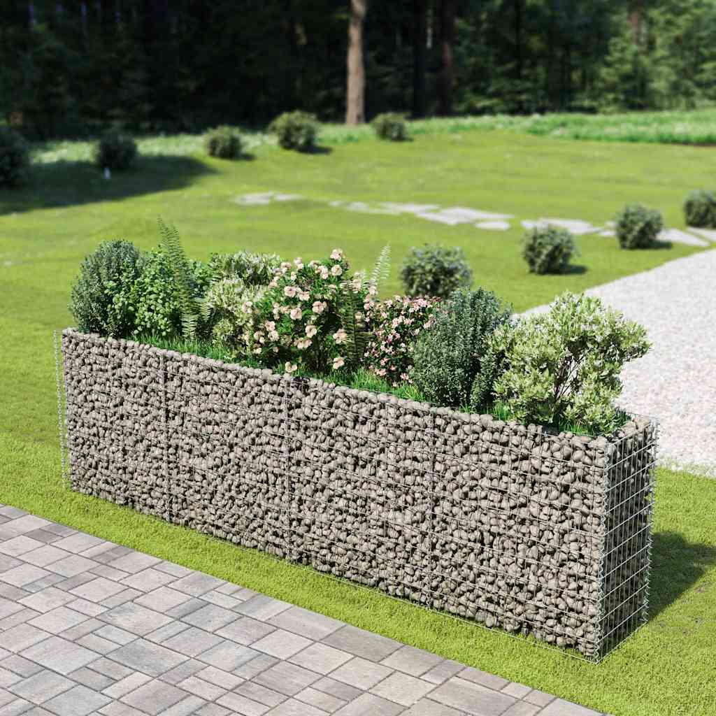 vidaXL Gabion Raised Bed Galvanised Steel