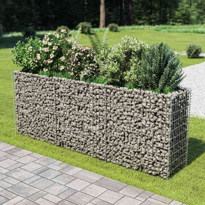 vidaXL Gabion Raised Bed Galvanised Steel