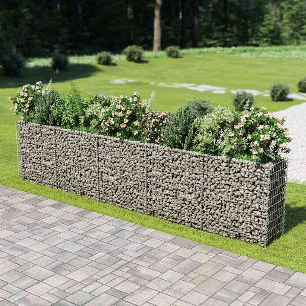 vidaXL Gabion Raised Bed Galvanised Steel