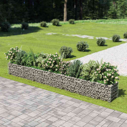 vidaXL Gabion Raised Bed Galvanised Steel
