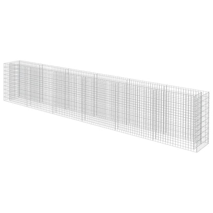143566 vidaXL Gabion Raised Bed Galvanised Steel 540x50x100 cm 2
