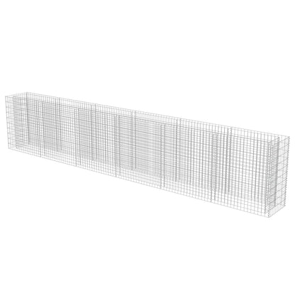 143566 vidaXL Gabion Raised Bed Galvanised Steel 540x50x100 cm 3