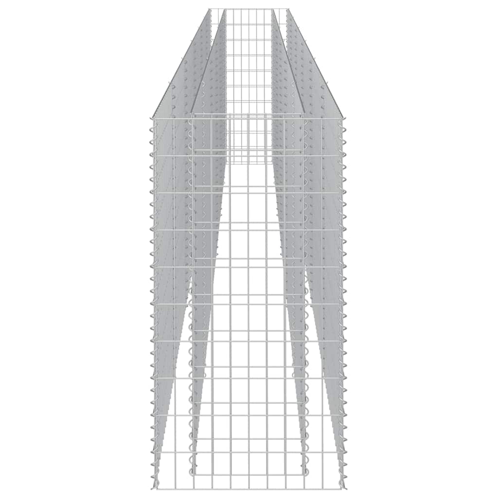 143566 vidaXL Gabion Raised Bed Galvanised Steel 540x50x100 cm 5