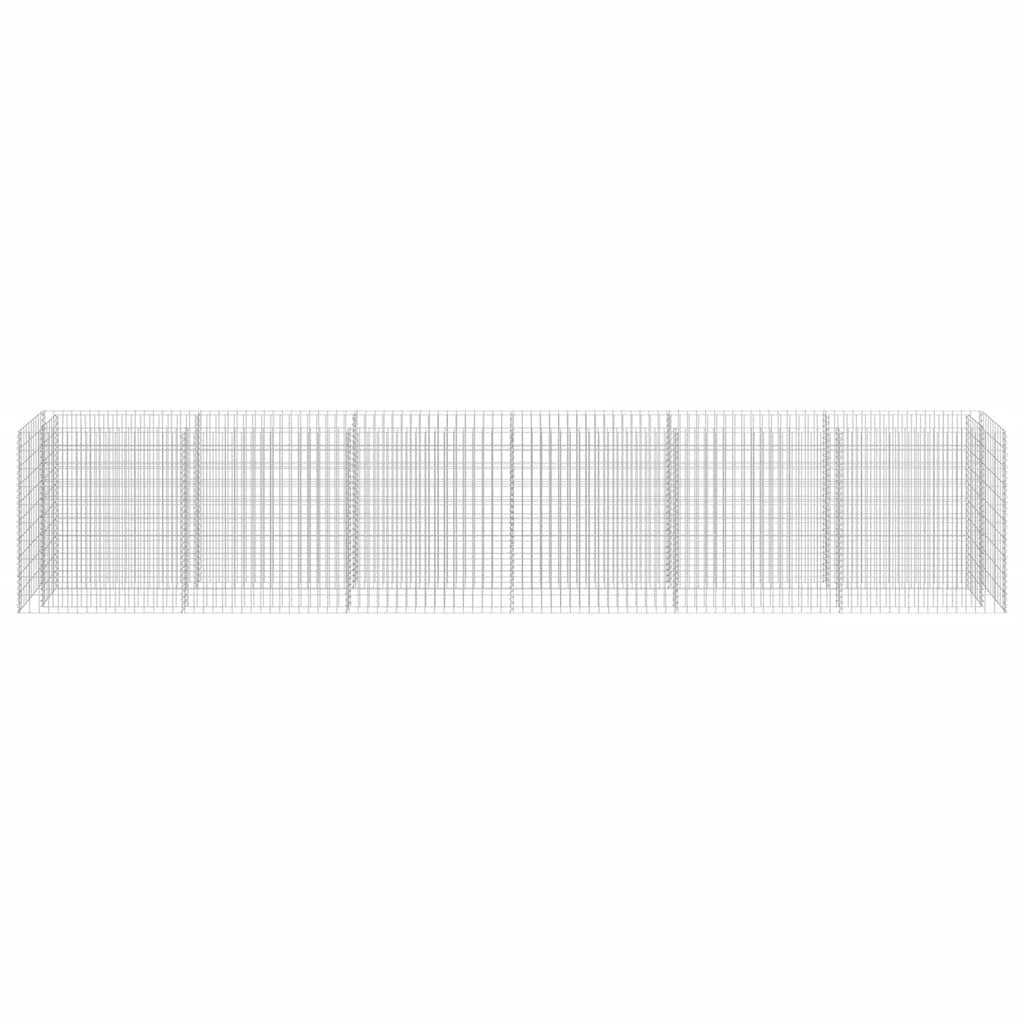 143566 vidaXL Gabion Raised Bed Galvanised Steel 540x50x100 cm 4