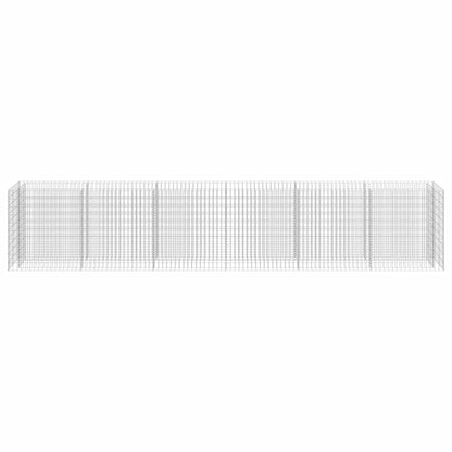 143566 vidaXL Gabion Raised Bed Galvanised Steel 540x50x100 cm 4
