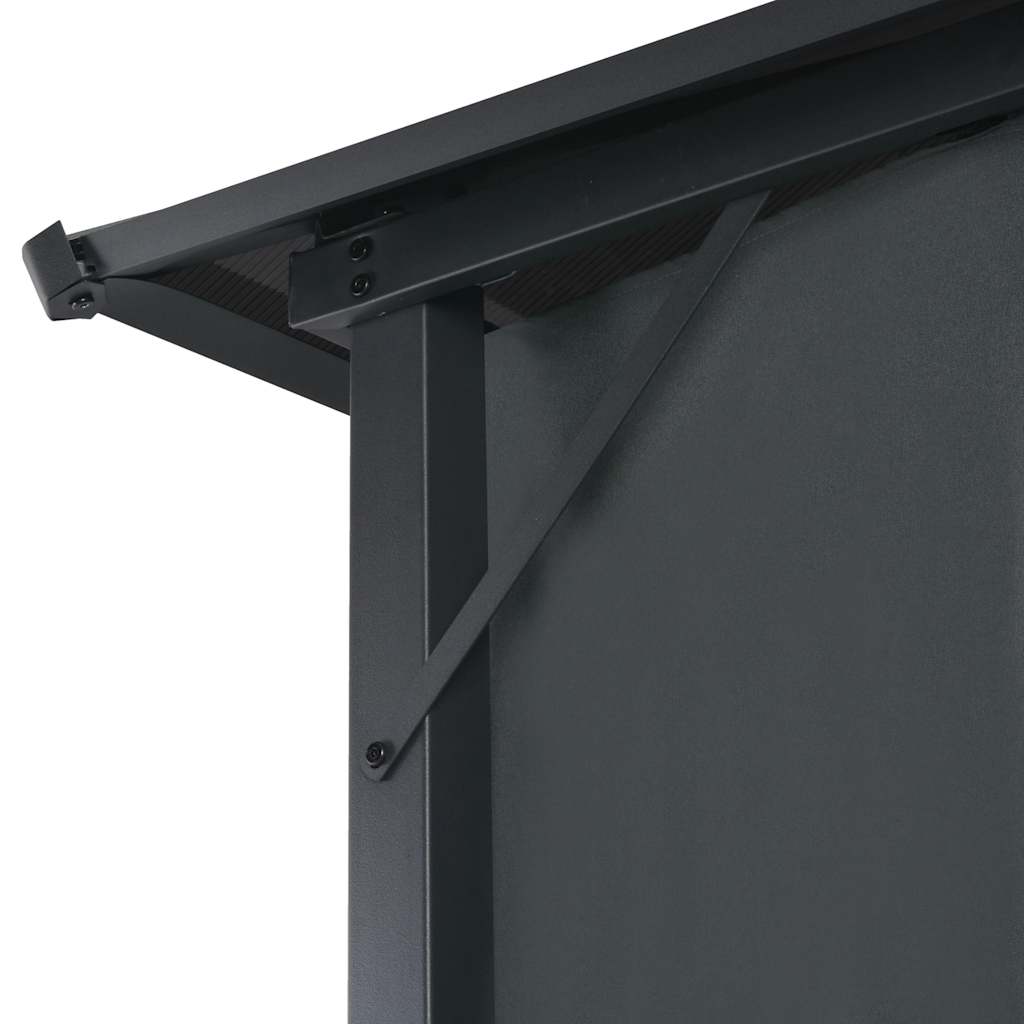 vidaXL Gazebo with Curtain Aluminium 3x3 m Black 4
