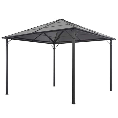 44641 vidaXL Gazebo with Roof Aluminium 3x3 m Anthracite 1