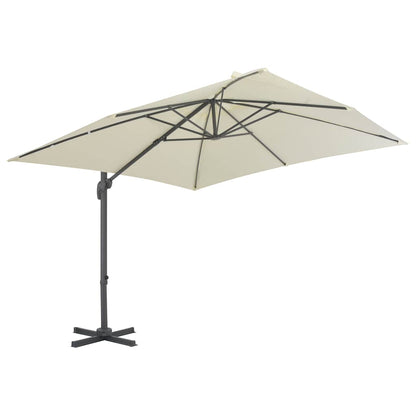 Cantilever Garden Parasol with Aluminium Pole Sand 300 x 300 cm