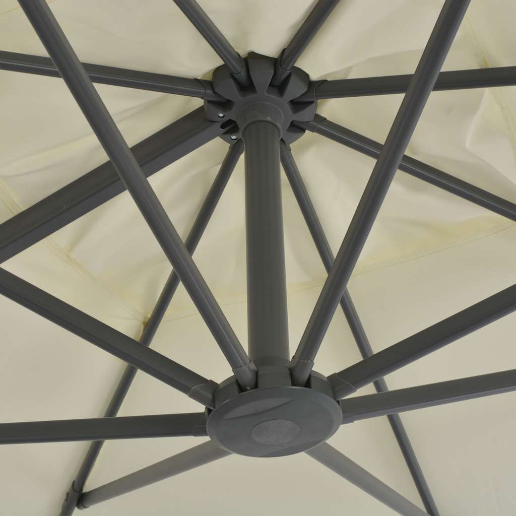Cantilever Garden Parasol with Aluminium Pole Sand 300 x 300 cm