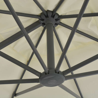 Cantilever Garden Parasol with Aluminium Pole Sand 300 x 300 cm