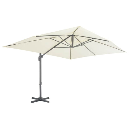 Cantilever Garden Parasol with Aluminium Pole Sand 400 x 300 cm