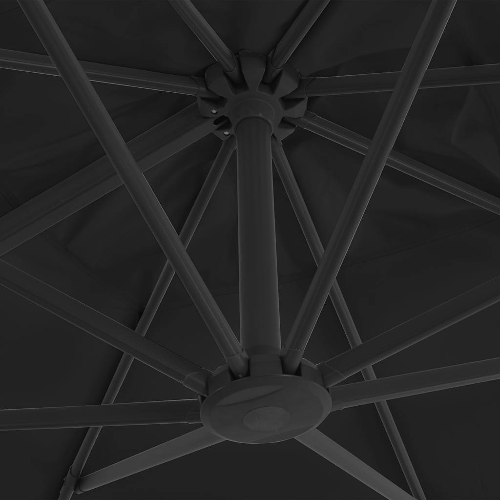 Cantilever Garden Parasol with Aluminium Pole Anthracite 300 x 300 cm