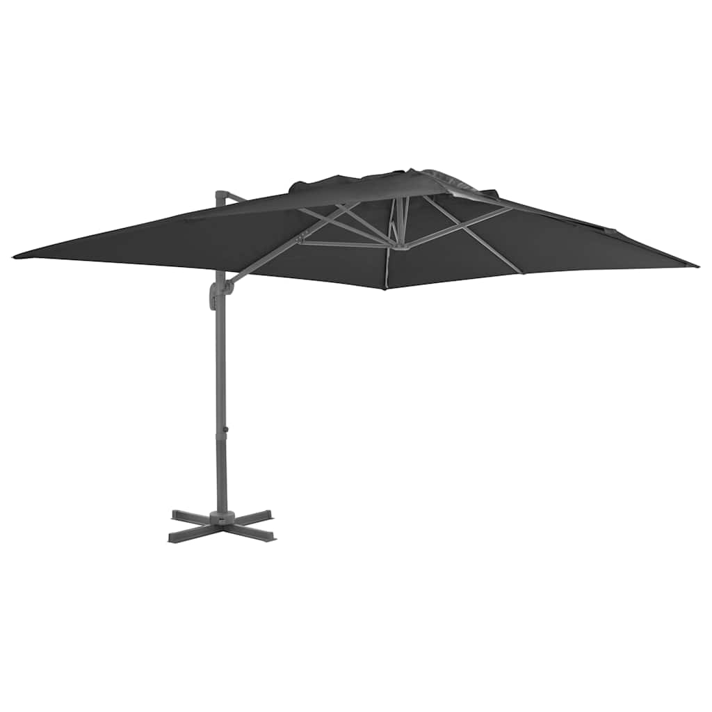 vidaXL Cantilever Garden Parasol with Pole 400x300 cm Anthracite 1