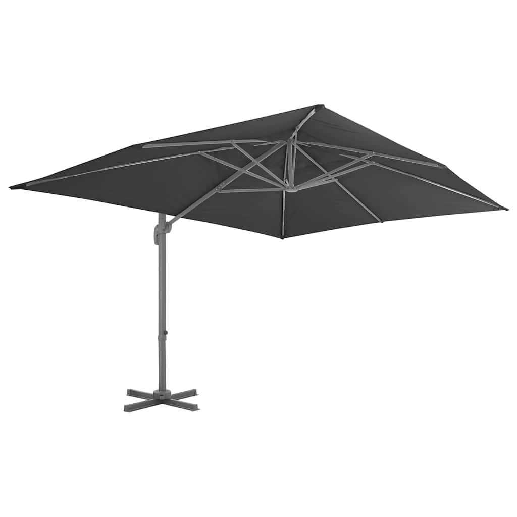vidaXL Cantilever Garden Parasol with Pole 400x300 cm Anthracite 2