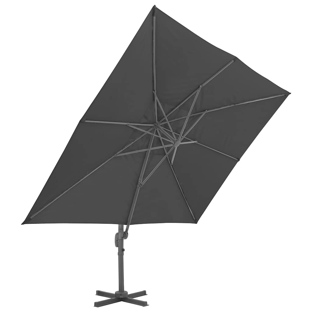 vidaXL Cantilever Garden Parasol with Pole 400x300 cm Anthracite 3