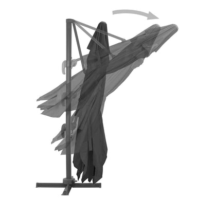 vidaXL Cantilever Garden Parasol with Pole 400x300 cm Anthracite 4