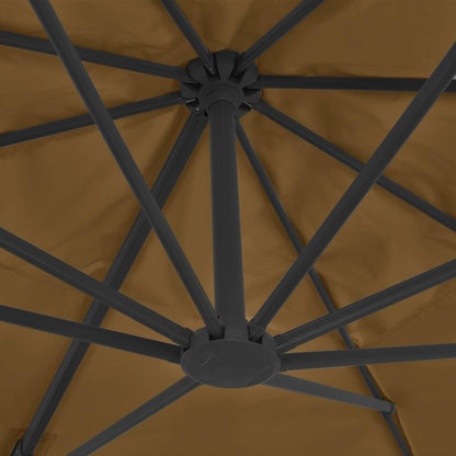 Cantilever Garden Parasol with Aluminium Pole Taupe 400 x 300 cm