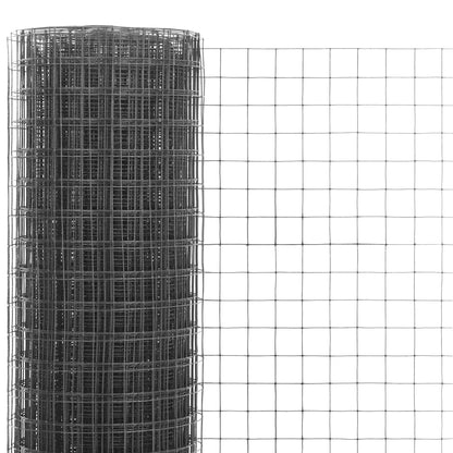 Chicken Wire Fence Steel with PVC Coating Grey Length 25 mm 10 x 0.4 m – 50 x 1 m 10 x 1.5 m