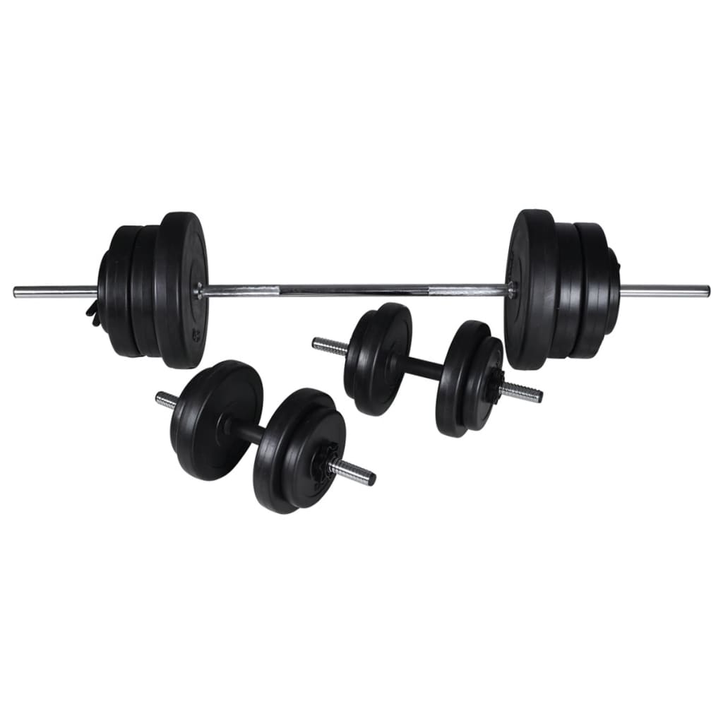 vidaXL Workout Bench with Barbell and Dumbbell Set 60,5 kg 4