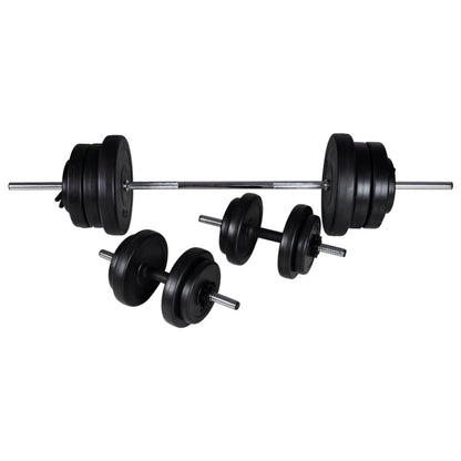 vidaXL Workout Bench with Barbell and Dumbbell Set 60,5 kg 4