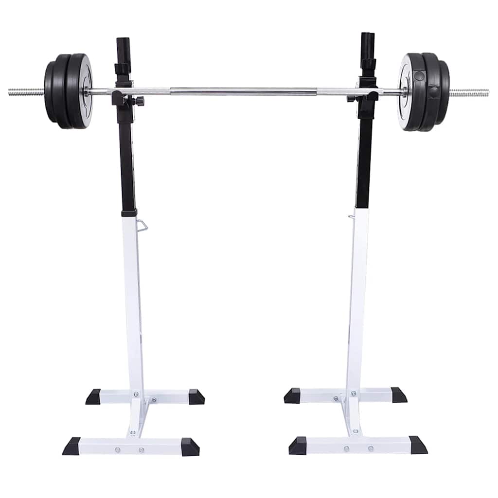 vidaXL Barbell Squat Rack with Barbell and Dumbbell Set 60,5 kg 2