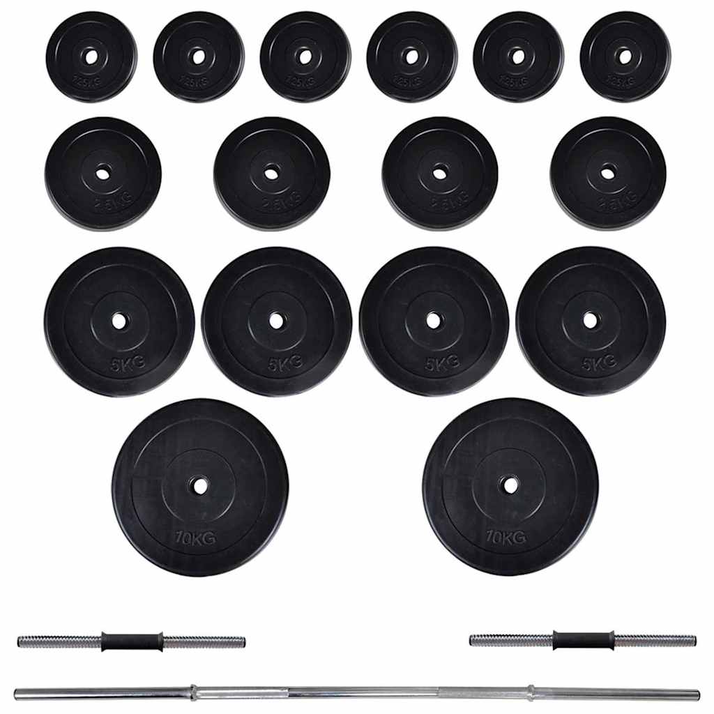 vidaXL Barbell Squat Rack with Barbell and Dumbbell Set 60,5 kg 5