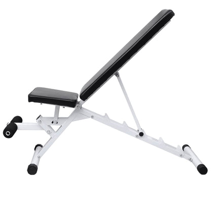 vidaXL Workout Bench with Barbell and Dumbbell Set 30.5 kg 2