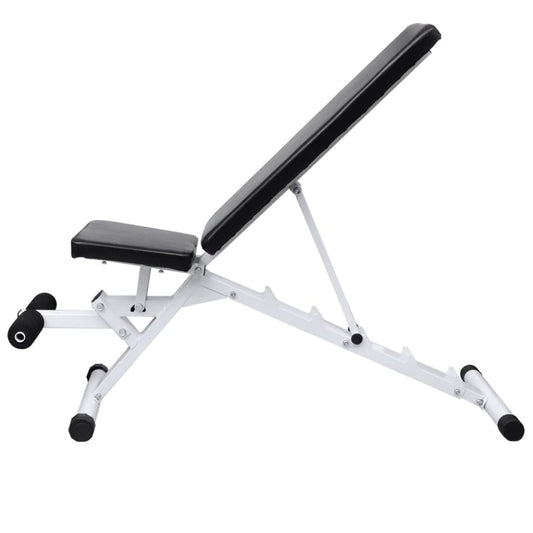 vidaXL Workout Bench with Barbell and Dumbbell Set 30.5 kg 2