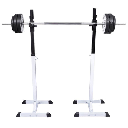 vidaXL Barbell Squat Rack with Barbell and Dumbbell Set 30.5 kg 2