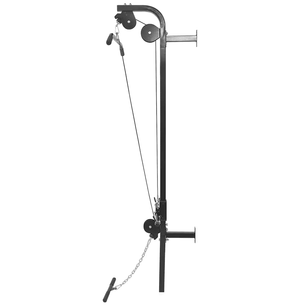 vidaXL Wall-mounted Power Tower with Barbell and Dumbbell Set 60.5 kg 2