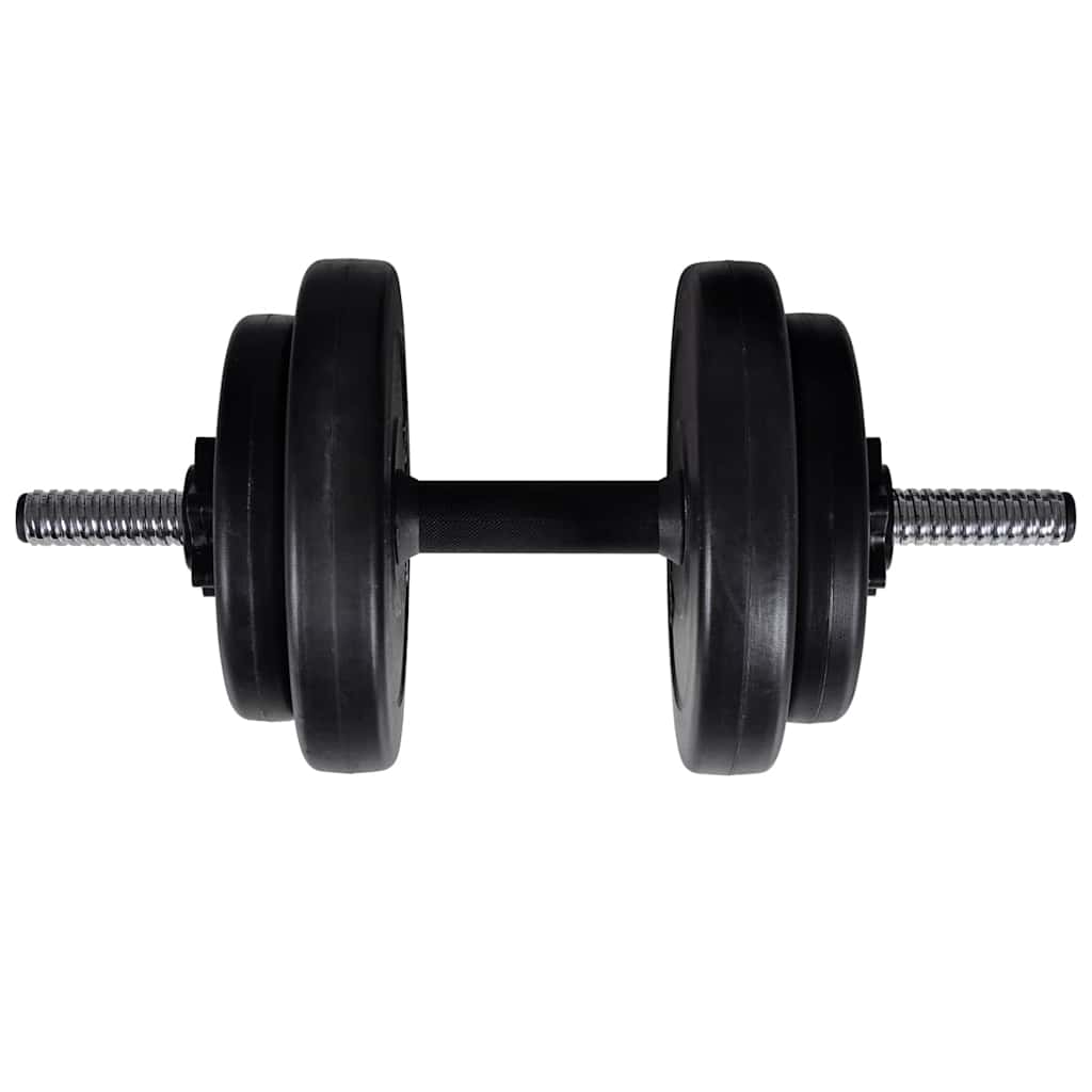 vidaXL Wall-mounted Power Tower with Barbell and Dumbbell Set 60.5 kg 5