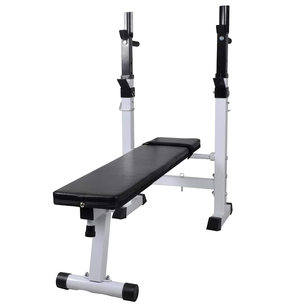vidaXL Workout Bench with Weight Rack, Barbell and Dumbbell Set 60,5kg 2