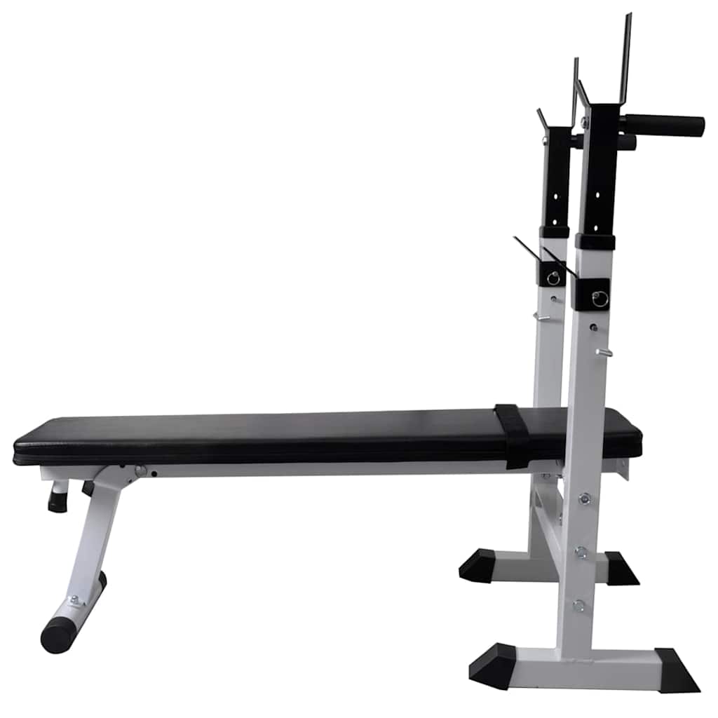 vidaXL Workout Bench with Weight Rack, Barbell and Dumbbell Set 60,5kg 4