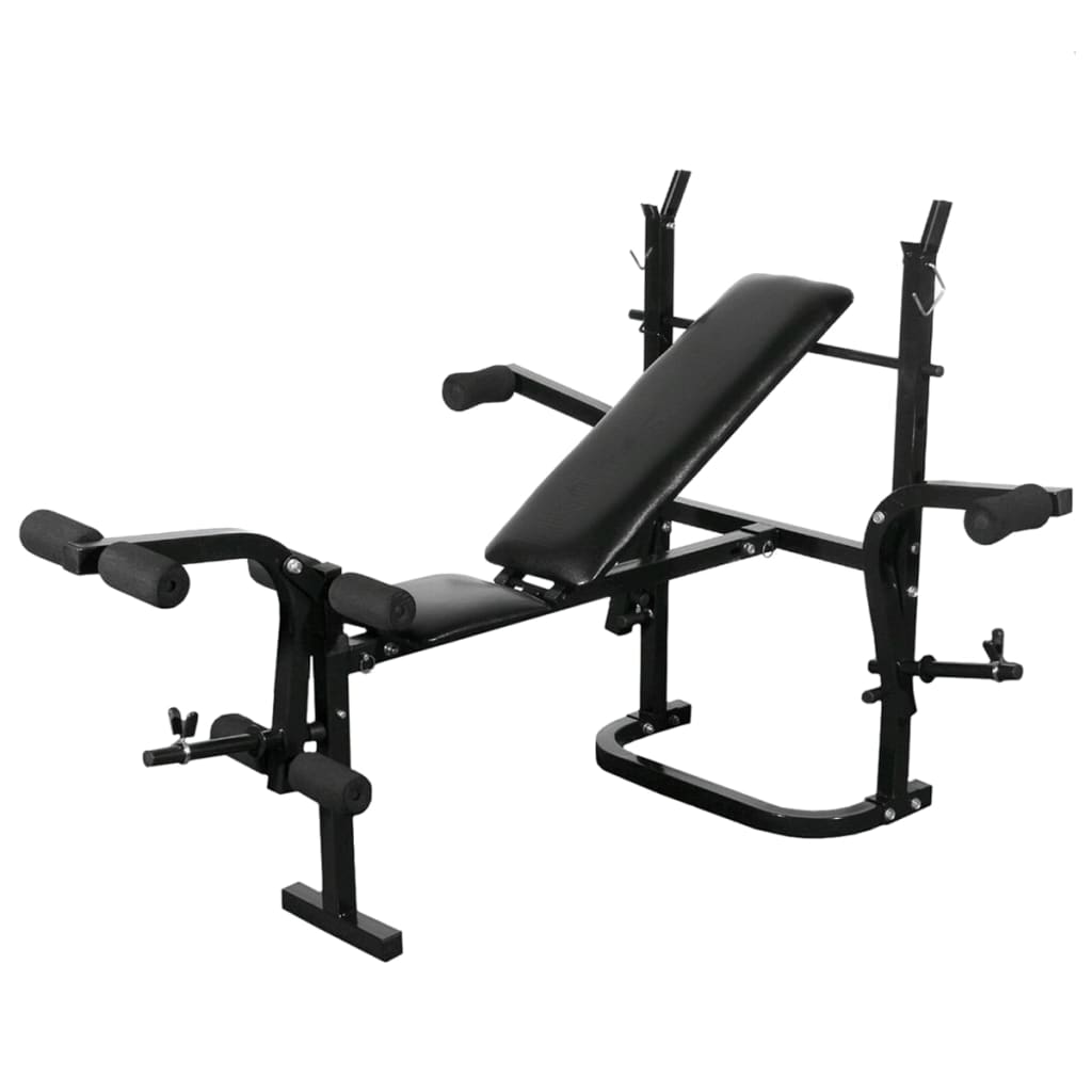 vidaXL Weight Bench with Weight Rack, Barbell and Dumbbell Set 30,5kg 2